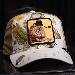 Brixton Dandy Lion Trucker Hat - Cream and Tan Goorim Bros